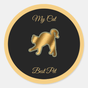 Sticker Rond Cat Best Pet