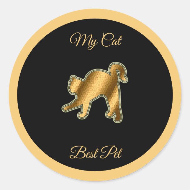 Sticker Rond Cat Best Pet (Devant)
