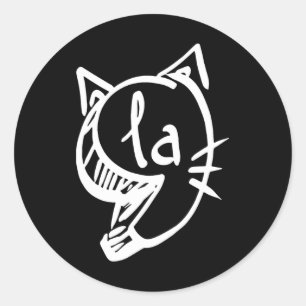 Sticker Rond Cat Comma La Kamala Harris Pour Président 2024 Ele