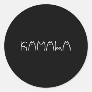 Sticker Rond Cat Comma La Kamala Harris Pour Président 2024 Ele