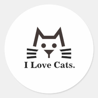 Sticker Rond Cat-Face