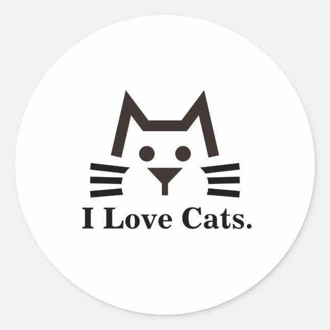 Sticker Rond Cat-Face (Devant)