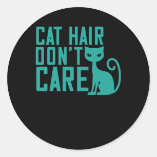 Sticker Rond Cat Hair s'en soucient