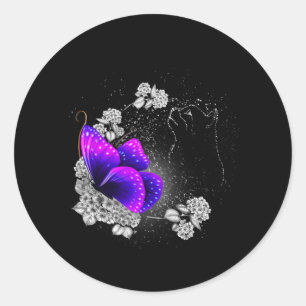 Sticker Rond Cat In Heaven Animal Memorial Thème Amoureux de le