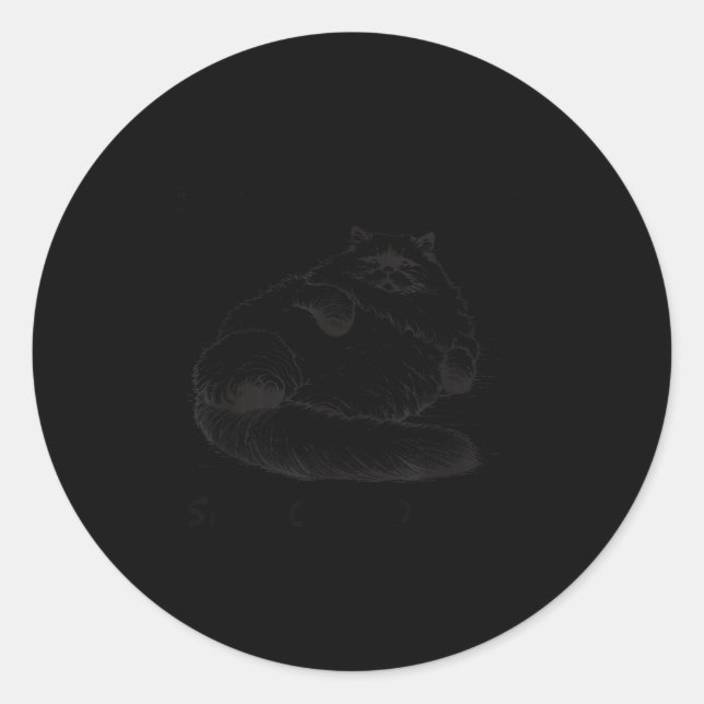 Sticker Rond Cat Mother I Am But Skin And Bones  (Devant)