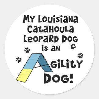 Sticker Rond Catahoula Leopard Chien Agility Chien