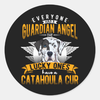 Sticker Rond Catahoula Leopard Chien Idée cadeau