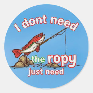 Sticker Rond Catch of the Day : Embracer la joie de la pêche