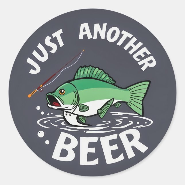 Sticker Rond Catch of the Day : Juste une autre bière (Devant)