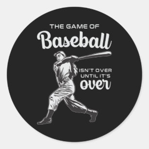 Sticker Rond Catcher Baseball Sports Pitcher Bat Drôle cadeau