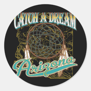 Sticker Rond Catcher de rêves Arizona