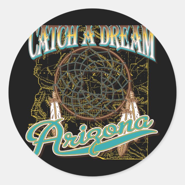 Sticker Rond Catcher de rêves Arizona (Devant)