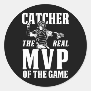 Sticker Rond Catcher Le Véritable Mvp Du Jeu Cadeau