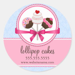 Sticker Rond Câteaux Pops Boulangerie Cachets