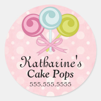 Sticker Rond Câteaux Pops Boulangerie Cachets