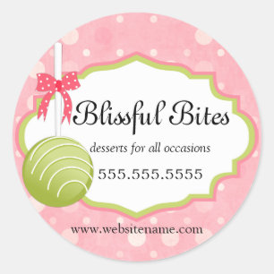 Sticker Rond Câteaux Pops Boulangerie Cachets