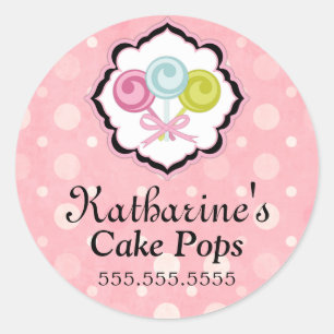Sticker Rond Câteaux Pops Boulangerie Cachets
