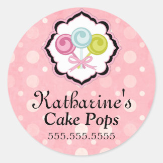 Sticker Rond Câteaux Pops Boulangerie Cachets