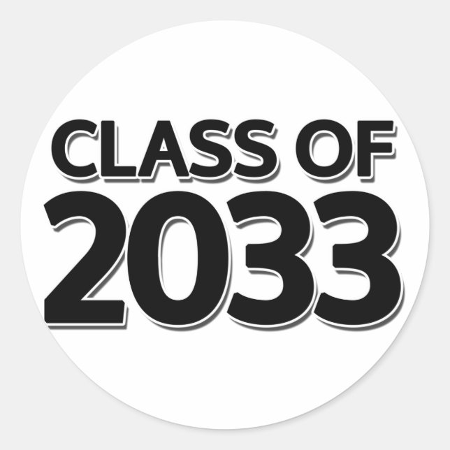 Sticker Rond Catégorie 2033 (Devant)