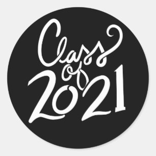 Sticker Rond Catégorie de 2021 Diplôme supérieur