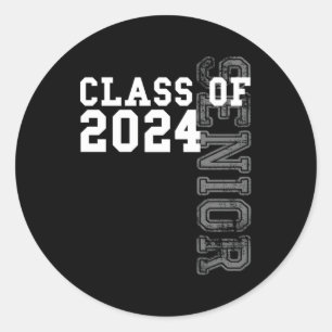Sticker Rond Catégorie Supérieure De 2024 Diplôme 2024