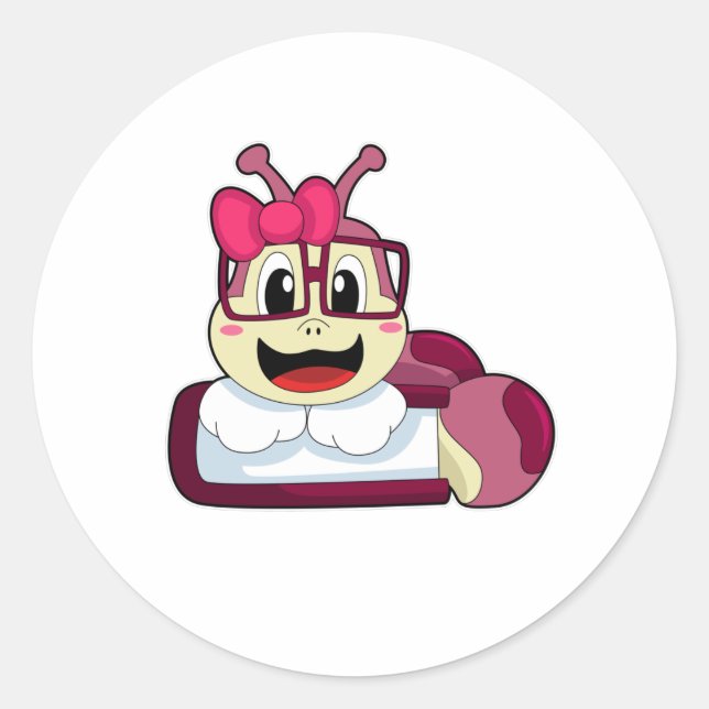 Sticker Rond Caterpillar avec ruban (Devant)