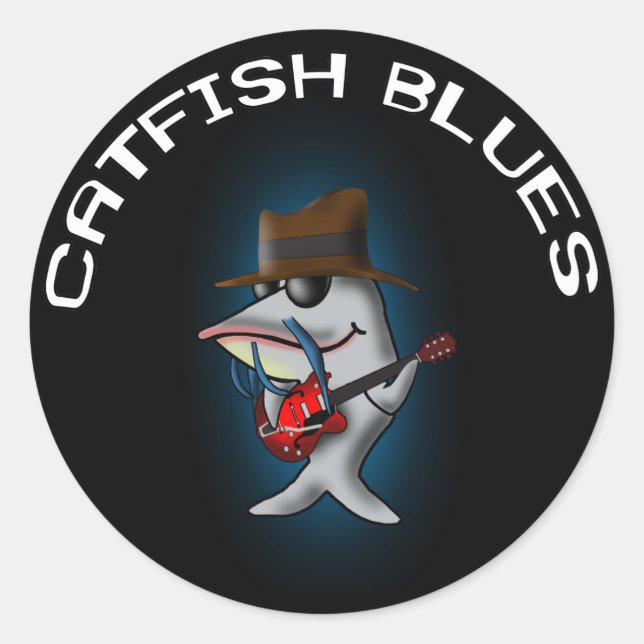 Sticker Rond Catfish Blues (Devant)