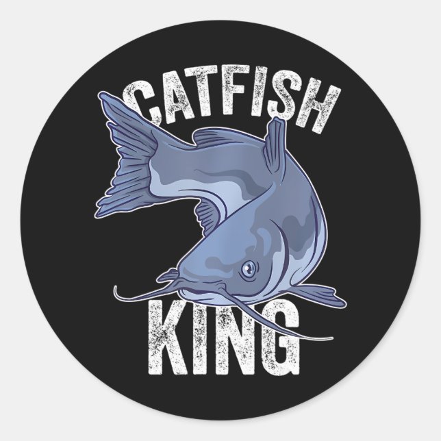 Sticker Rond Catfish King Catfish Pêche pêche (Devant)