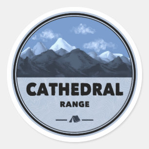 Sticker Rond Cathedral Range California Camping