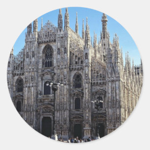 Sticker Rond Cathédrale de Milan, Italie