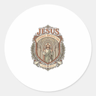 Sticker Rond Cathédrale Jésus Architecture Cathédrale Jésus Arc