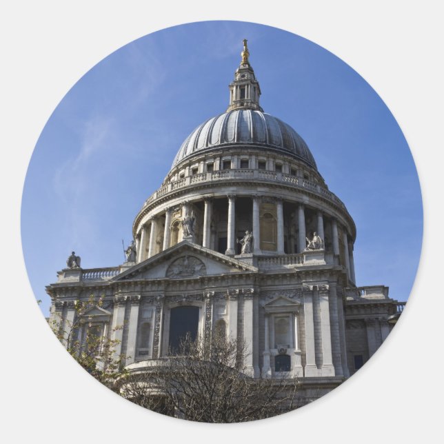 Sticker Rond Cathédrale St Paul de Londres (Devant)