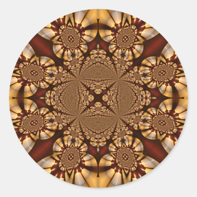 Sticker Rond Cathédrale Vitraux Fenêtres Vitrées Bougies blanch (Devant)