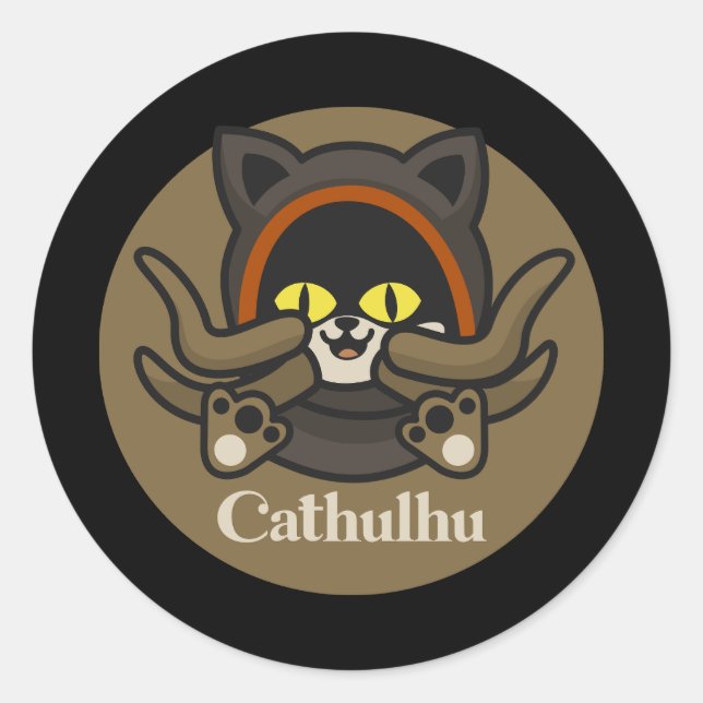Sticker Rond Cathulhu (Devant)