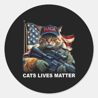 Sticker Rond Cats Vit Président Politique Pour Vance Trump 202