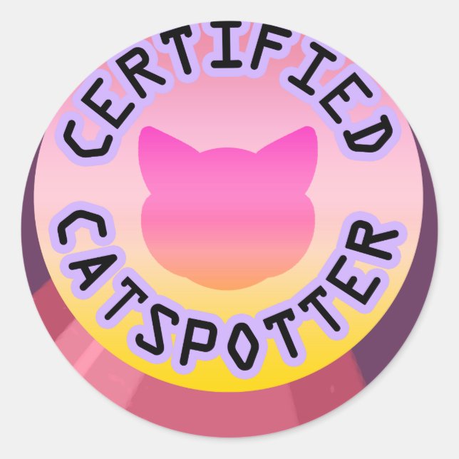 Sticker Rond Catspotter certifié (Devant)