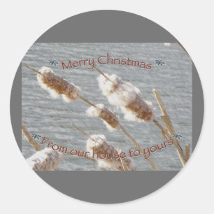 Sticker Rond Cattelages de Noël
