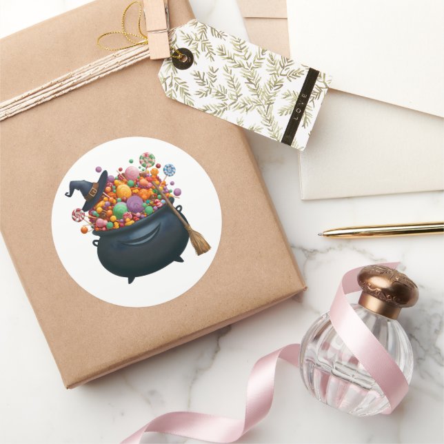 Sticker Rond Cauldron De Giggle & Gummies (Cadeaux)