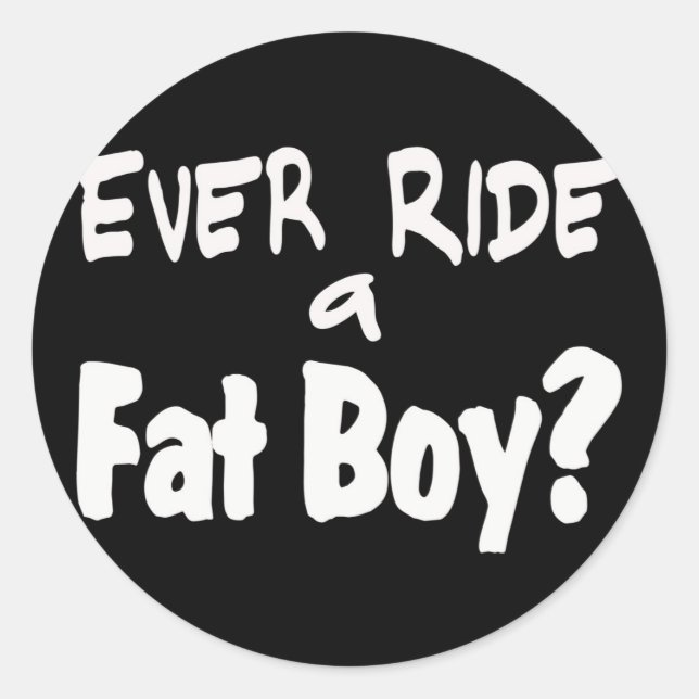 Sticker Rond Cavalier Fat Boy (Devant)