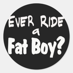 Sticker Rond Cavalier Fat Boy