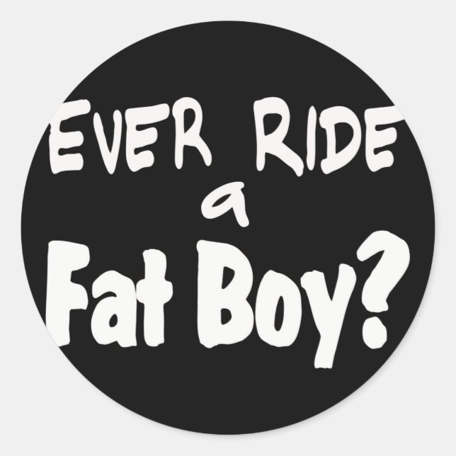 Sticker Rond Cavalier Fat Boy (Devant)