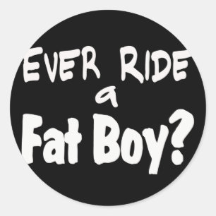 Sticker Rond Cavalier Fat Boy