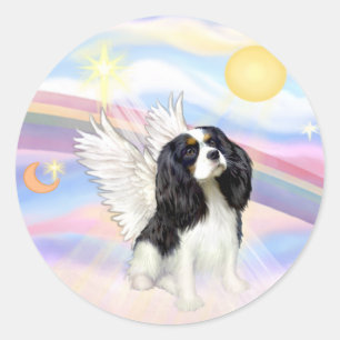 Sticker Rond Cavalier King Charles Spaniel
