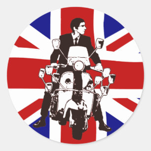 Sticker Rond Cavalier UJ 2 de scooter