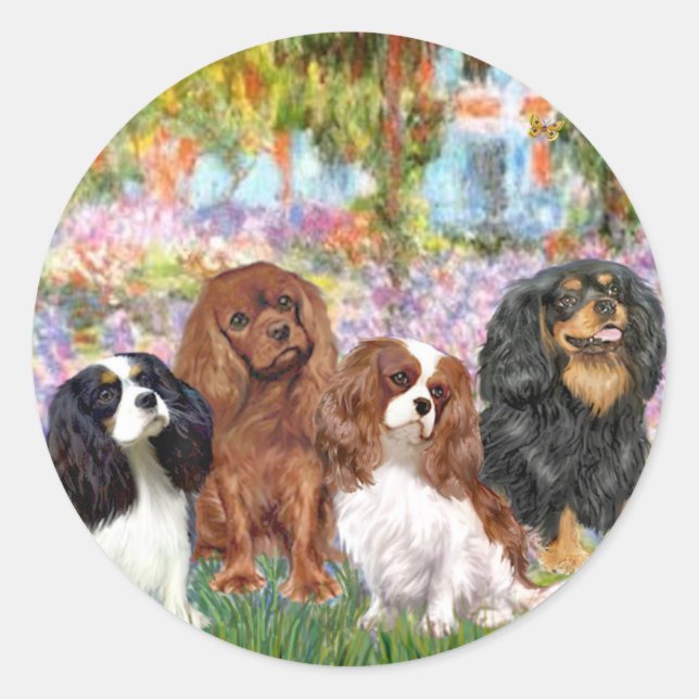 Sticker Rond Cavaliers (4) - dans le jardin de Monet (Devant)