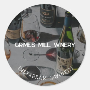 Sticker Rond Cave vinicole