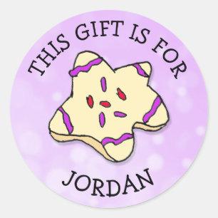Sticker Rond Ce cadeau est pour (ajoutez le nom) l'étiquette d