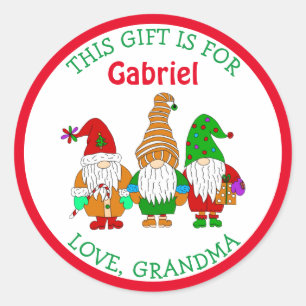 Sticker Rond Ce cadeau est pour, personnalisées Tags cadeaux de