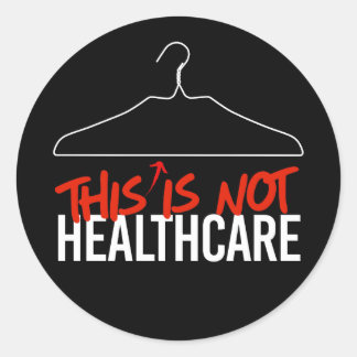 Sticker Rond Ce cintre de fil n'est pas Healthcare Pro Choice
