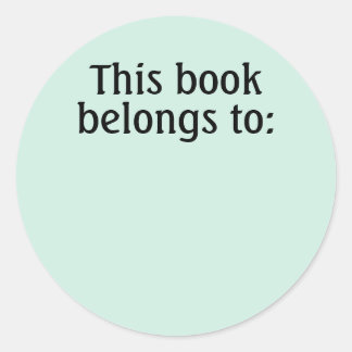 Sticker Rond Ce livre appartient à :
